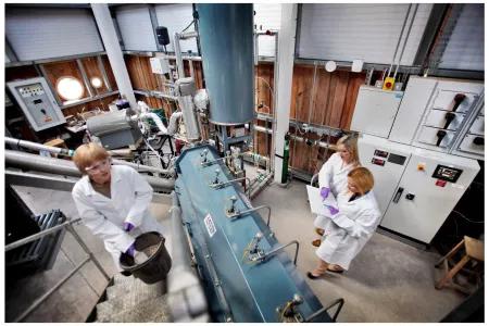 Students in the Biochar lab